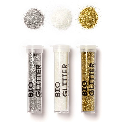 folia Bio Glitter, gold-silber-weiß, 5x 7 g von folia (Bringmann)