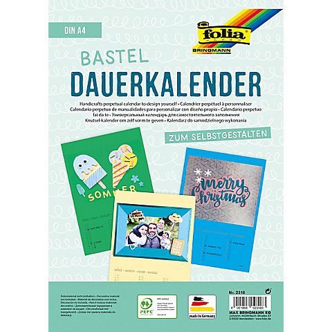 folia Dauerkalender, bunt, 21 x 29,7 cm von folia (Bringmann)