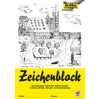 10 folia Zeichenblock mit Leinenecken DIN A3 von folia