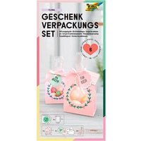 6 folia Geschenktaschen Set Floral rosa 11,5 x 19,0 cm von folia