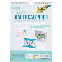 Bastel Dauerkalender, 17 x 24 cm - Weiß von Weiß