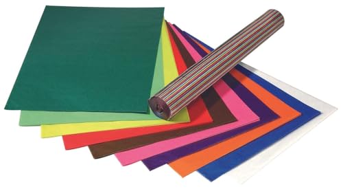 Folia 82525 - Transparentpapier Drachenpapier farbig 70x100cm 42g/qm, 25 Bogen in 10 Farben von Folia Bringmann