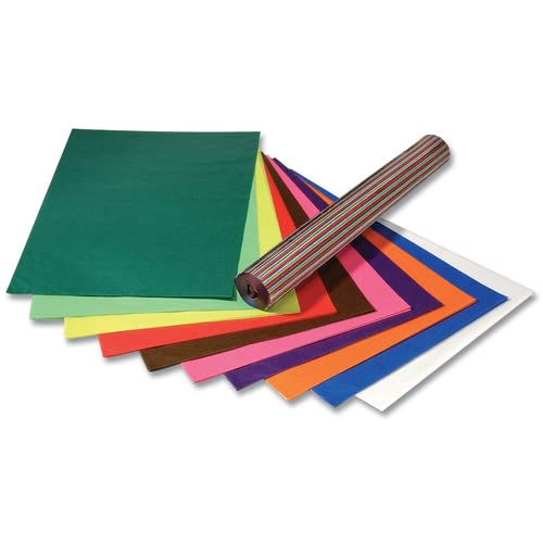 Folia 87009 - Transparentpapier farbig 50,5x70cm 115g/qm, 10 Bogen in 5 Farben von folia