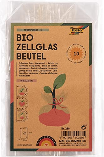 Folia Zellglasbeutel 280 95x160mm VE10 von folia