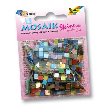 Mosaik Kunstharz Glänzend 5x5mm 45g sortiert [Spielzeug] von folia