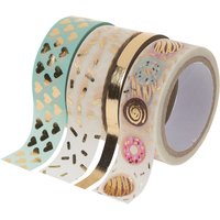 Washi Tape Set "Hot Foil", Mint/Gold von folia