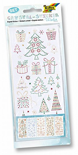 folia 1431 - Crystal Sticker Winter - hochwertige Sticker mit gepunkteten Glittermotiven von folia