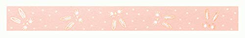 folia 26128 - Washi Tape, Klebeband aus Reispapier, Hotfoil rosegold Hase, 1 Rolle ca. 5 m x 15 mm - ideal zum Verzieren und Dekorieren von folia