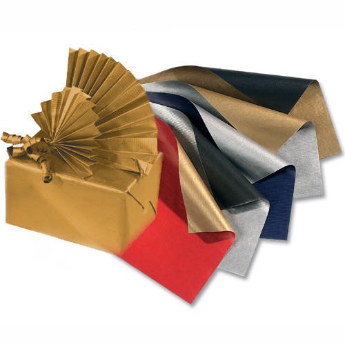 folia 3703660 Weihnachts-Geschenkpapier "Bicolor", blau/silber von folia