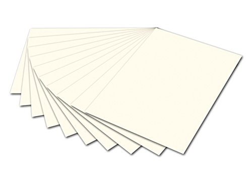 folia 6101 - Fotokarton Perlweiß, 50 x 70 cm, 300 g/qm, 10 Bogen - zum Basteln und kreativen Gestalten von Karten, Fensterbildern und für Scrapbooking von folia