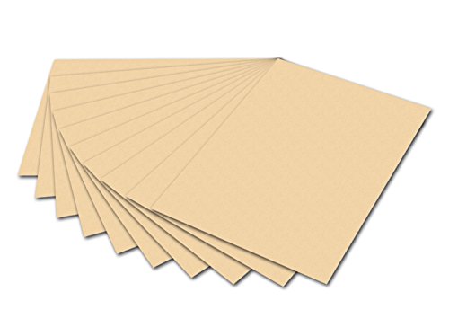 folia 6110 - Fotokarton Chamois, 50 x 70 cm, 300 g/qm, 10 Bogen - zum Basteln und kreativen Gestalten von Karten, Fensterbildern und für Scrapbooking von folia