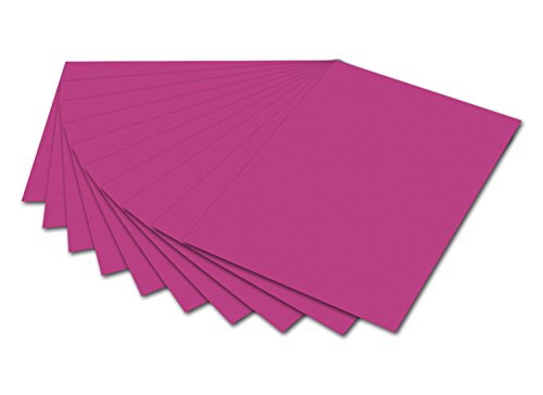 folia 6121 - Fotokarton Eosin, 50 x 70 cm, 300 g/qm, 10 Bogen - zum Basteln und kreativen Gestalten von Karten, Fensterbildern und für Scrapbooking von folia