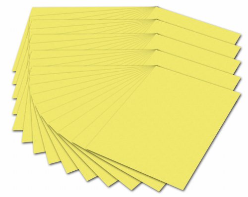 folia 614/50 12 - Fotokarton DIN A4, 300 g/qm, 50 Blatt, zitronengelb - zum Basteln und kreativen Gestalten von Karten, Fensterbildern und für Scrapbooking von folia