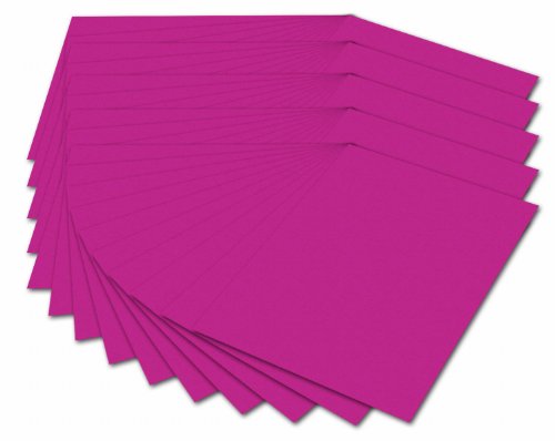 folia 614/50 23 - Fotokarton DIN A4, 300 g/qm, 50 Blatt, pink - zum Basteln und kreativen Gestalten von Karten, Fensterbildern und für Scrapbooking von folia