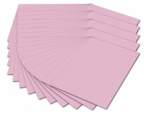 folia 614/50 26 - Fotokarton DIN A4, 300 g/qm, 50 Blatt, rosa - zum Basteln und kreativen Gestalten von Karten, Fensterbildern und für Scrapbooking von folia