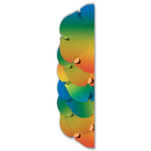 folia 617724 Dekokörbchen aus Regenbogen Fotokarton, 6-eckig, bunt (24er Pack) von folia