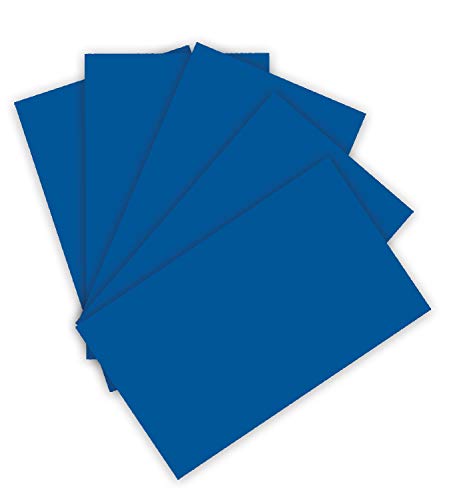 folia 6335 - Tonpapier 130 g/m², Tonzeichenpapier in königsblau, DIN A3, 50 Bogen, als Grundlage für zahlreiche Bastelarbeiten, Blau von folia