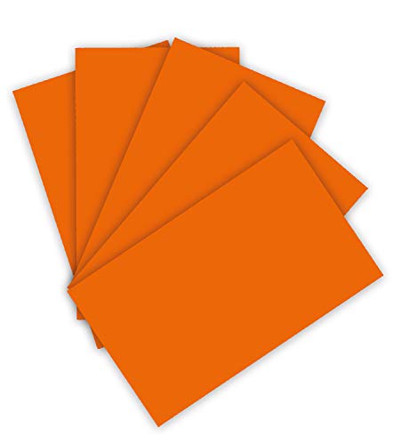 folia 6341 - Tonpapier 130 g/m², Tonzeichenpapier in hellorange, DIN A3, 50 Bogen, als Grundlage für zahlreiche Bastelarbeiten, Orange von folia