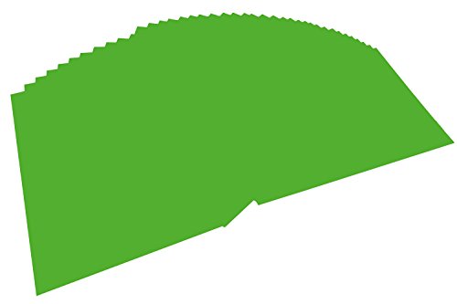 folia 6455 - Tonpapier grasgrün, DIN A4, 130 g/qm, 100 Blatt - zum Basteln und kreativen Gestalten von Karten, Fensterbildern und für Scrapbooking von folia