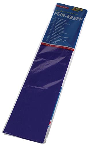 folia 822122-10 - Krepppapier, 10 Lagen in dunkelviolett, jede Lage ca. 50 x 250 cm, 32 g/m², sehr elastisches und dünnes Papier, mit einer unebenen und rauen Oberfläche von folia