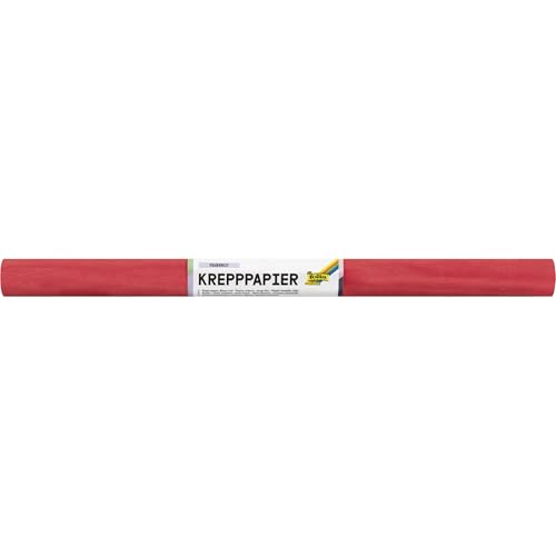 folia 824134 - Krepppapier in Feuerrot, 10 Rollen aus FSC-Mix Papier, je Rolle ca. 50 x 250 cm, 32 g/m², nassfest, elastisches Kreppband mit rauer Oberfläche zum Verzieren und Dekorieren folia 824134 - Krepppapier in Feuerrot, 10 Rollen aus FSC-Mix Papier, je Rolle ca. 50 x 250 cm, 32 g/m², nassfest, elastisches Kreppband mit rauer Oberfläche zum Verzieren und Dekorieren von folia