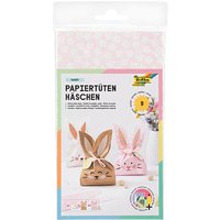 folia Bastelset Papiertüten-Set Häschen braun/rosa/weiß 9 St. von folia