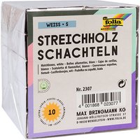 folia Bastelzubehör Streichholzschachteln S weiß 10 St. von folia