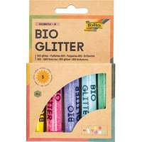 folia Bio Glitter Rainbow M Glitzer farbsortiert von folia