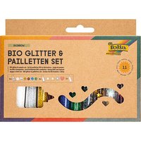 folia Bio Glitter & Pailletten-Set Glitzer farbsortiert von folia