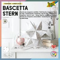 folia Faltblätter Bascetta-Stern Schneeflocke weiß, silber 32 Blatt von folia