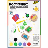 folia Moosgummi Basic selbstklebend mehrfarbig 7 St. von folia