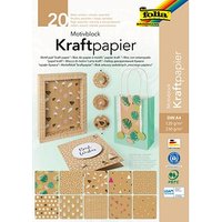 folia Motivblock Kraftpapier 1 farbsortiert 120/230 g/qm 20 Blatt von folia