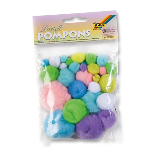 folia Pompons Pastell 30 STK. - Pompom von folia