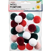 folia Pompons farbsortiert Elegance Ø 3,0 cm 24 St. von folia