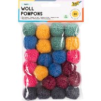 folia Pompons farbsortiert Party Ø 3,0 cm 24 St. von folia