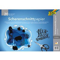 folia Scherenschnittpapier gummiert schwarz 105 g/qm 20 Bogen von folia