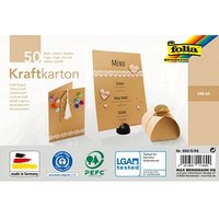 folia Tonpapier Kraftkarton braun 230 g/qm 50 Blatt von folia