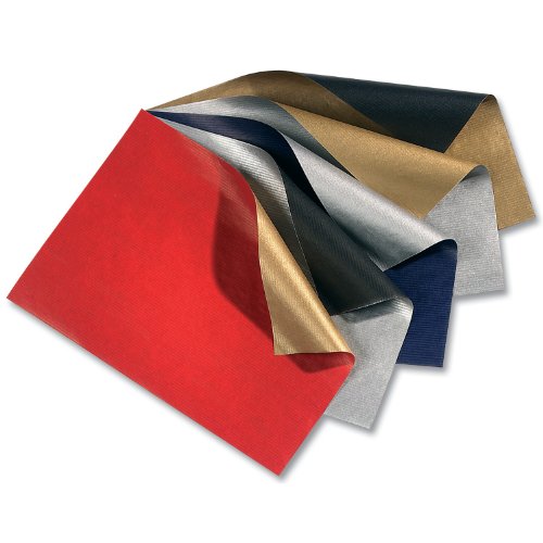 folia Weihnachts-Geschenkpapier "Bicolor", blau/silber von folia