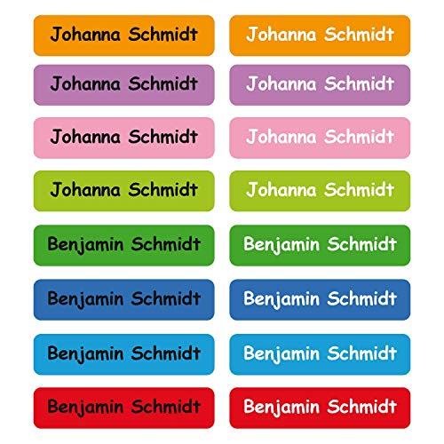 foliado® Namensaufkleber Stifteaufkleber Kinder Etikett 40x8mm Sticker Namensetikett Schule Kita für Kennzeichnung von Stiften personalisierte Klebeetiketten wasserfest (80 Stück) APD-024 von foliado