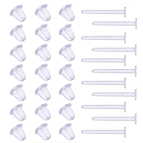 Kunststoff-Ohrringe, 50 Paar Ohrstecker, transparente Ohrstecker, Silikon-Gummi-Rückseite, Ohrstecker, Gummi-Ohrring-Sicherheitsverschlüsse, transparente Ohrring-Verschlüsse, Stopper für Männer und von foris