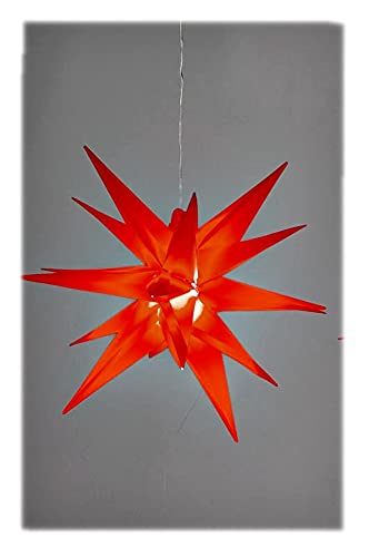 formano Weihnachtsstern zum Anhängen beleuchtet 35cm Hänger Stern in 3D-Optik mit LED-Licht Deko Weihnachten Fensterschmuck von formano