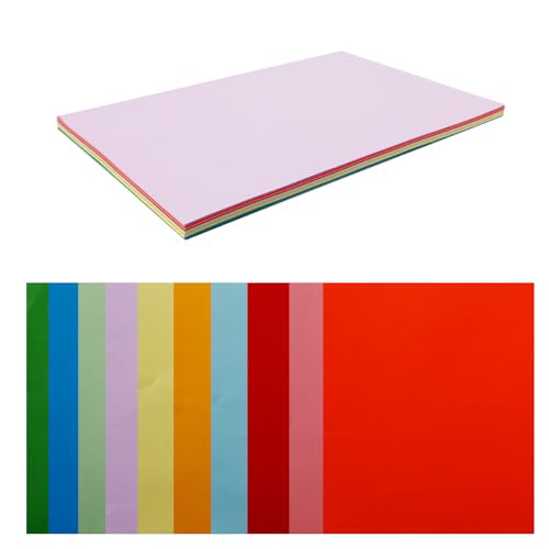 Farbiges Kartonpapier zum Basteln, 21,6 x 27,9 cm, 10 Farben, 100 Blatt, farbiges Scrapbook-Papier zum Basteln, Scrapbooking, DIY-Projekte, verschiedene Kartenherstellung von frealeroda