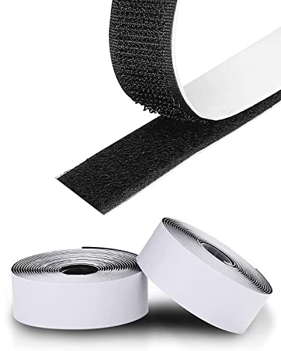 fruitlet® Klettband Selbstklebend Extra Stark Schwarz 3m x 30mm, Doppelseitiges Klettband Velcr Klett 1 Paar, Klettverschluss Selbstklebend für Stoff, Fliegengitter etc. von fruitlet