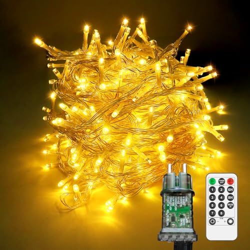 fullarrive Lichterkette Innen Außen LED Weihnachtsbeleuchtung Weihnachtsbaum - 45M 400 LED Lichterkette Weihnachten 8 Modi IP44 mit Fernbedienung und Timer Weihnachtsdeko Tannenbaum Christmas Warmweiß von fullarrive