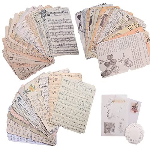 51 Stück Scrapbooking Papier, funvce Sticker Vintage Verschiedenen Mustern Scrapbook Stickers, 12x17cm Scrapbook Zubehör für Scrapbook Notizbuch Kalender Fotoalbum Tagebuch DIY Dekoration (Stil 2) von funvce