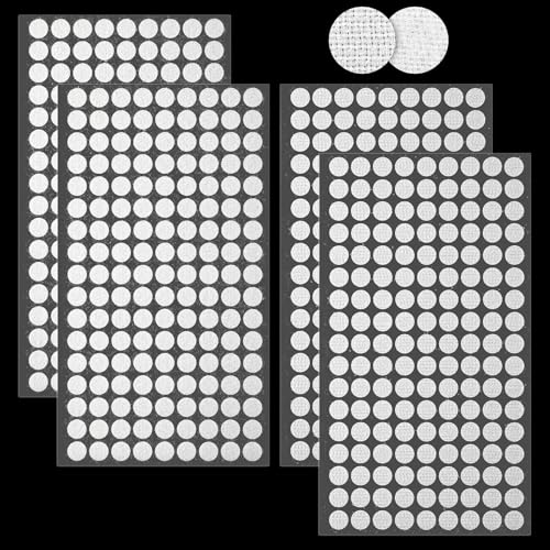 Klettpunkte Selbstklebend， Klettklebepunkte Self Adhesive,Stark Dots Klett Klebe Punkte,Rund Klettverschluss Punkte Selbstklebend Für Schule Handwerk Lernmaterial,Stoff, Diy Weihnachtsk (10mm) von funvce