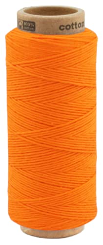 100 Meter Baumwollkordel 1,0 mm, Kordel Schnur Baumwolle Bindfaden Bäckergarn Geschenkband 0015 - Orange von fuwi