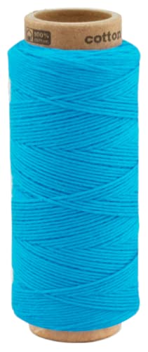 100 Meter Baumwollkordel 1,0 mm, Kordel Schnur Baumwolle Bindfaden Bäckergarn Geschenkband 0052 - Aqua von fuwi