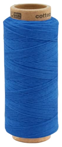 100 Meter Baumwollkordel 1,0 mm, Kordel Schnur Baumwolle Bindfaden Bäckergarn Geschenkband 0054 - Mittelblau von fuwi