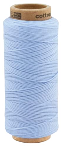 100 Meter Baumwollkordel 1,0 mm, Kordel Schnur Baumwolle Bindfaden Bäckergarn Geschenkband 0061 - Taubenblau von fuwi